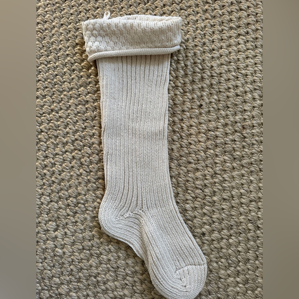 Melange Collection Handmade Christmas Stocking Ecru